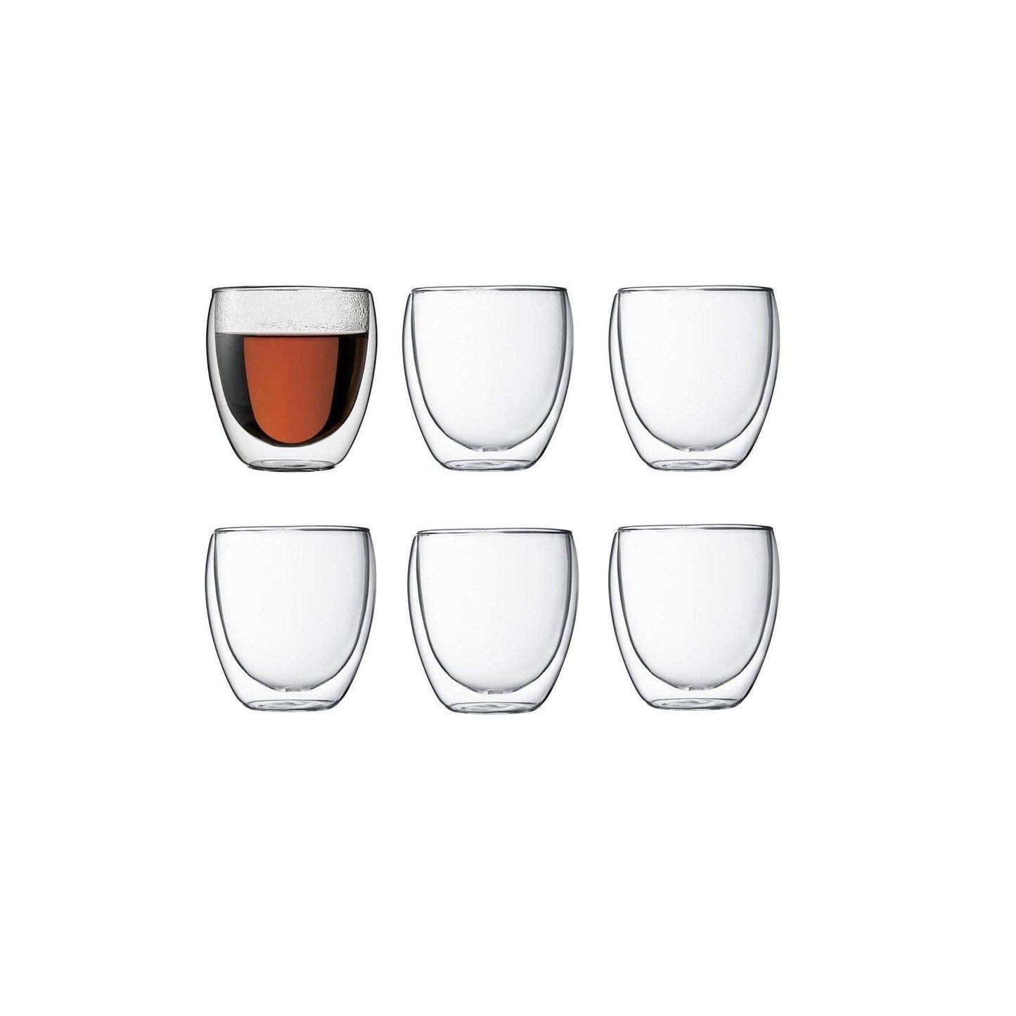 Glasrijk® Dubbelwandige glazen - koffieglazen - theeglazen - 250ml - 6 stuks-Dubbelwandige glazen-Glasrijk-Glasrijk