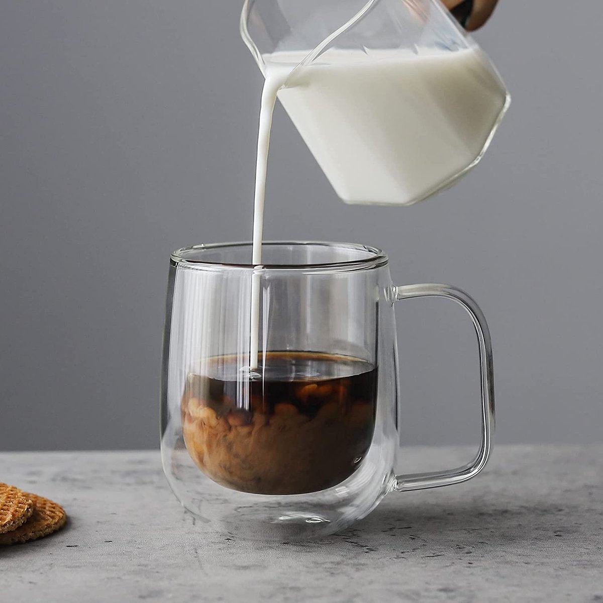 Glasrijk® Dubbelwandige glazen - theeglazen - koffieglazen - 320ml - 4 stuks-Dubbelwandige glazen-Glasrijk-Glasrijk