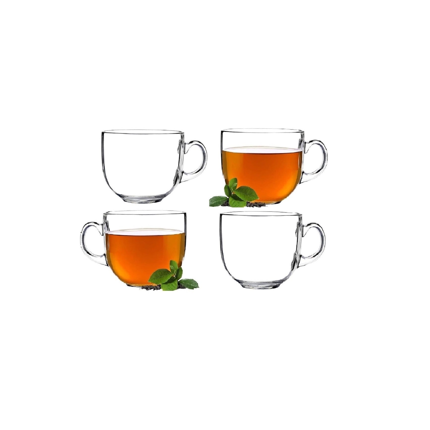 Glasrijk® Theeglazen - koffieglazen - 450ml - 4 stuks-Enkelwandige glazen-Glasrijk-Glasrijk