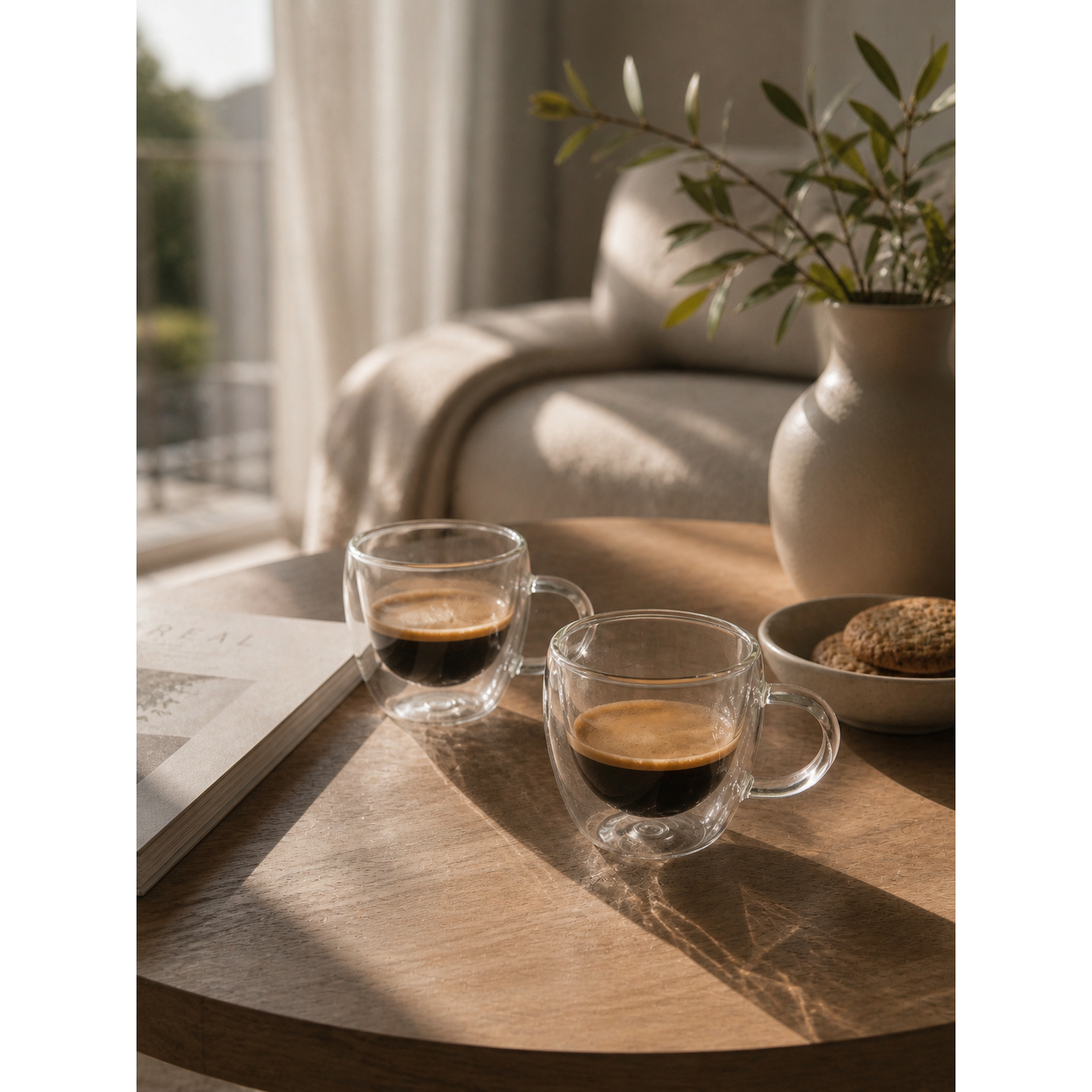 Glasrijk® Dubbelwandige espresso glazen - 80ml - 4 stuks