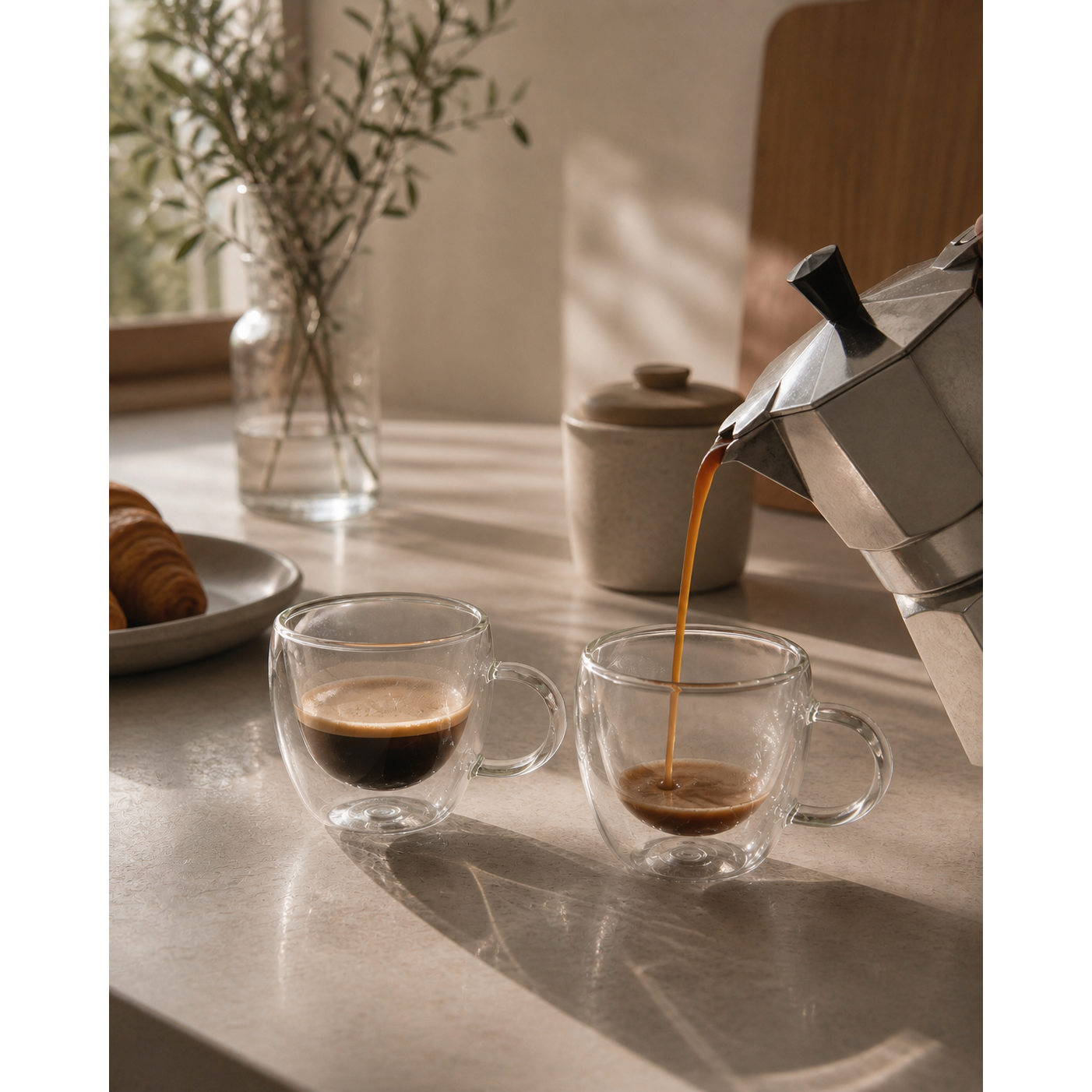 Glasrijk® Dubbelwandige espresso glazen - 80ml - 4 stuks
