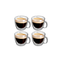 Glasrijk® Dubbelwandige espresso glazen - 80ml - 4 stuks-Dubbelwandige glazen-Glasrijk-Glasrijk