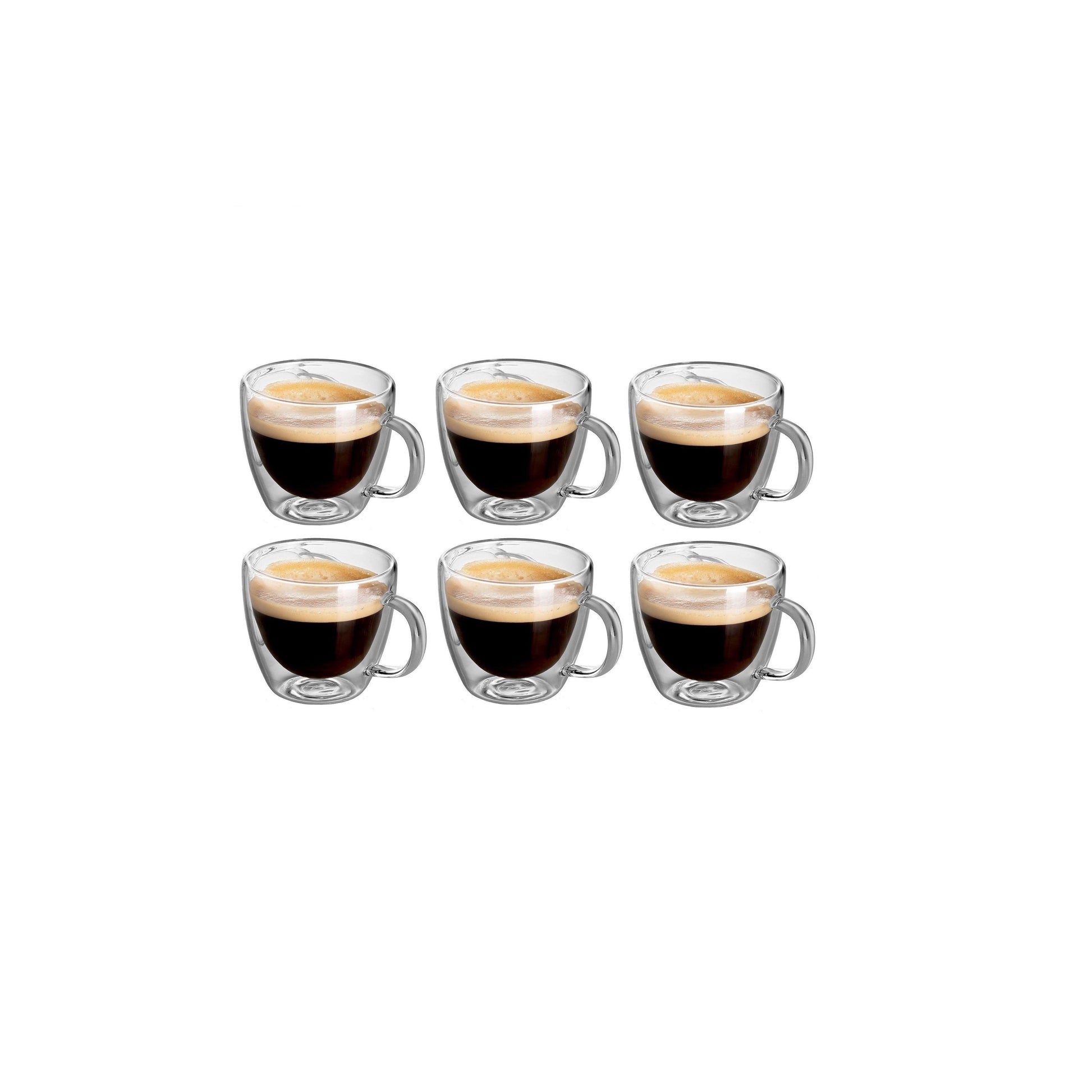 Glasrijk® Dubbelwandige espresso glazen - 80ml - 6 stuks-Dubbelwandige glazen-Glasrijk-Glasrijk