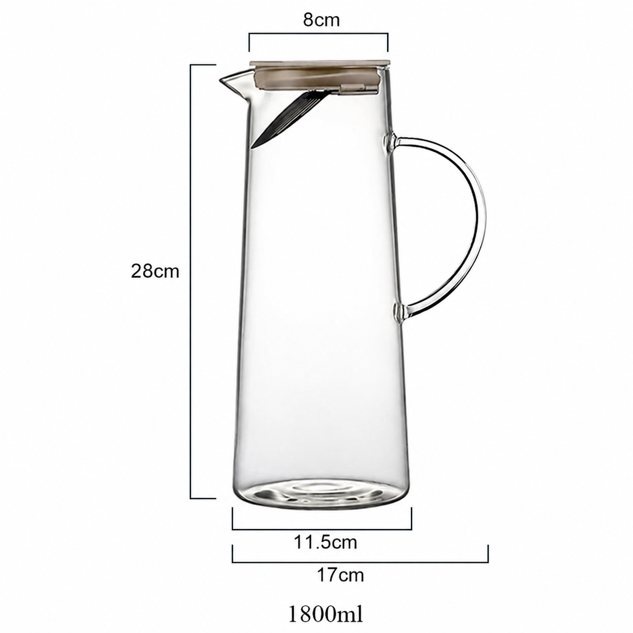 Glasrijk® Karaf 1.8L - Donkergrijs