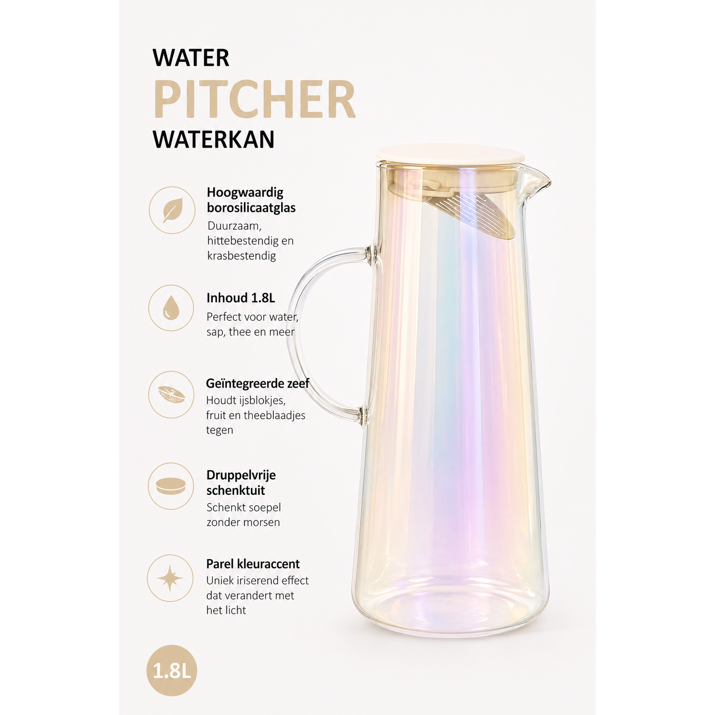 Glasrijk® Karaf 1.8L - Parel