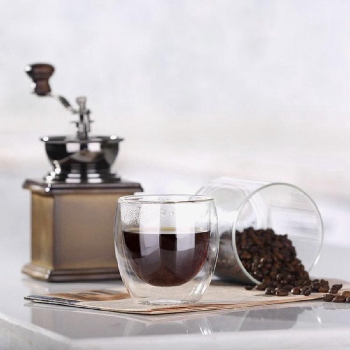 Glasrijk® Dubbelwandige glazen - koffieglazen - theeglazen - 250ml - 4 stuks-Dubbelwandige glazen-Glasrijk-Glasrijk