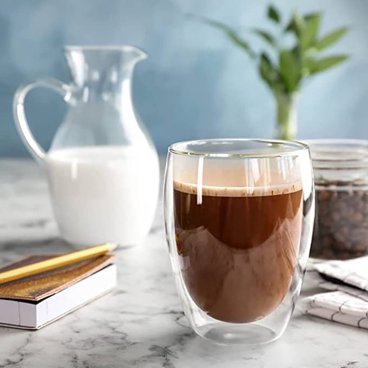 Glasrijk® Dubbelwandige glazen - koffieglazen - theeglazen - 350ml - 4 stuks-Dubbelwandige glazen-Glasrijk-Glasrijk